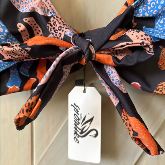 Colorful Animal Print Swim Bikini Top - Picture 6 of 8